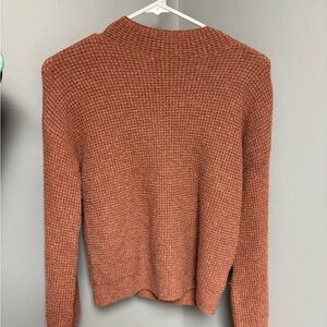 Pink Rose Warm Terracotta Turtleneck Sweater